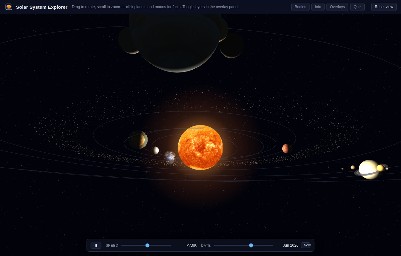 Solar System Explorer demo