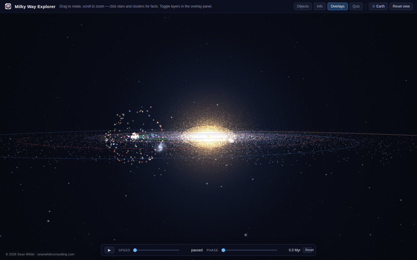 The whole galaxy, layer by layer — screenshot